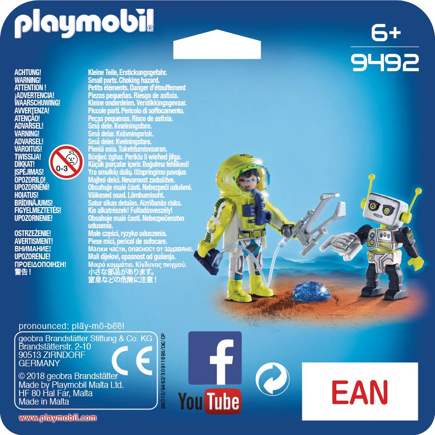 Playmobil 9492 - Duo Spationaute Et Robot - 2