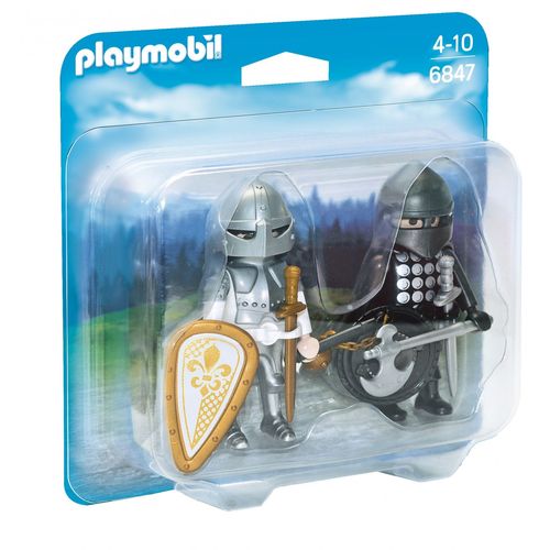 Playmobil 6847 - Chevalier Noir Et Chevalier Argent