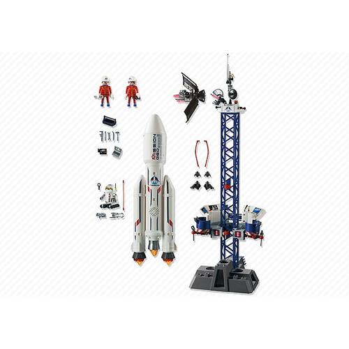 Playmobil fusée avec sa base de lancement 6195