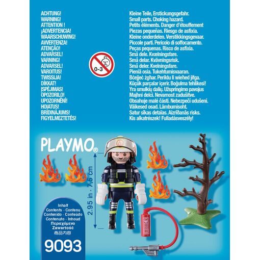 Playmobil 9093 - Pompier Avec Arbre En Feu - 4