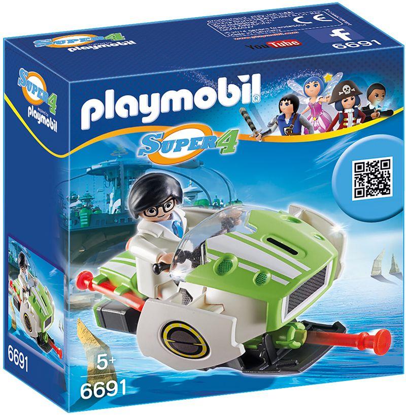 2 véhicules Playmobil Super 4 avec Gene