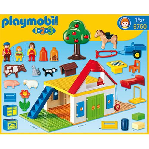 Playmobil 6750 - Coffret Grande Ferme 1.2.3 | Rakuten