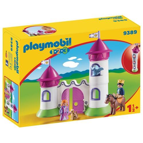 Playmobil 1.2.3 9389 - Château De Princesse Avec Tours Empilable