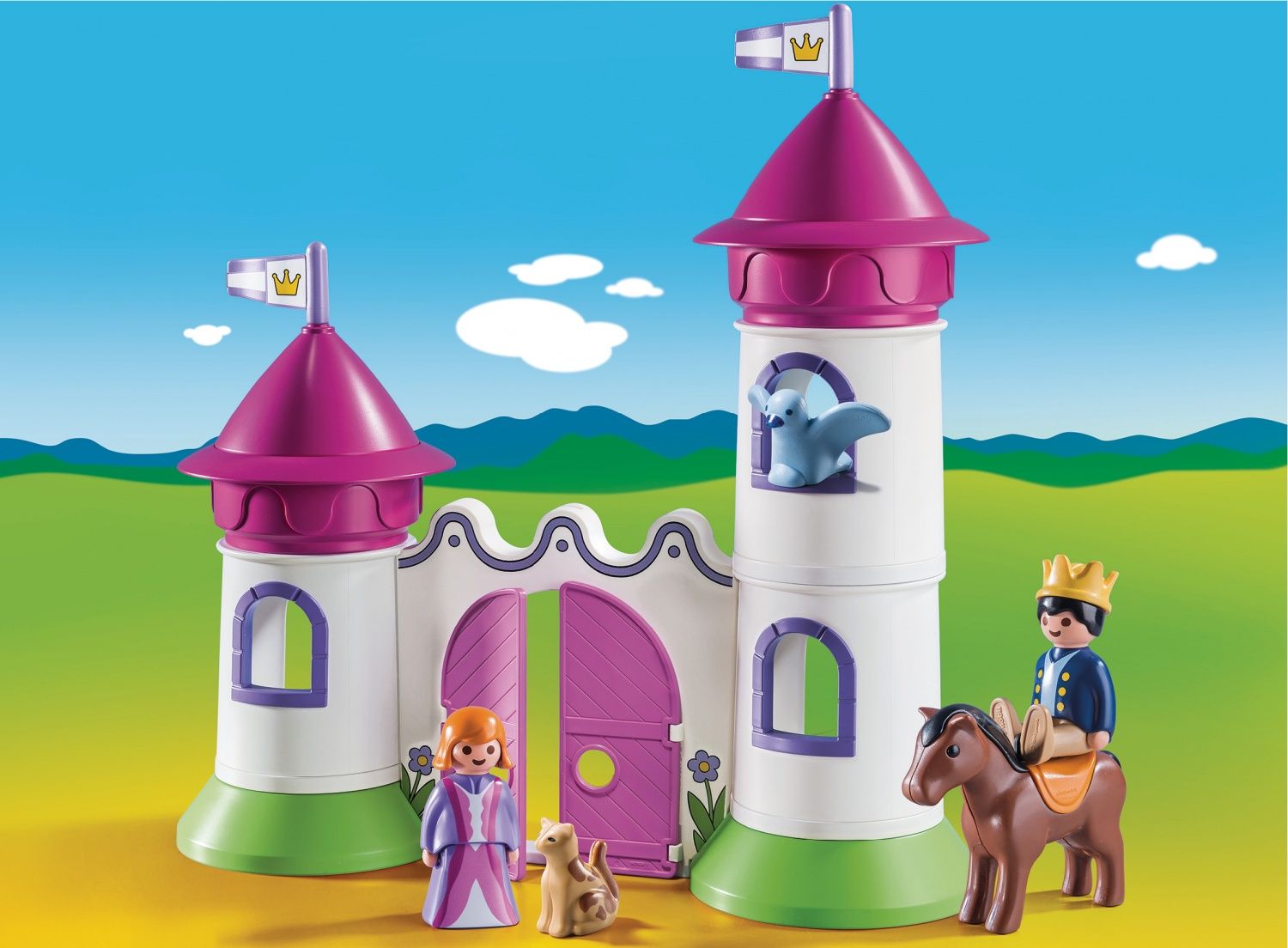 Playmobil 1.2.3 9389 - Ch�teau De Princesse Avec Tours Empilable - 4