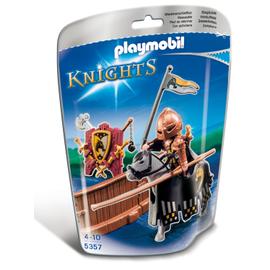 PLAYMOBIL personnage = un chevalier, buste coloris noir et gris