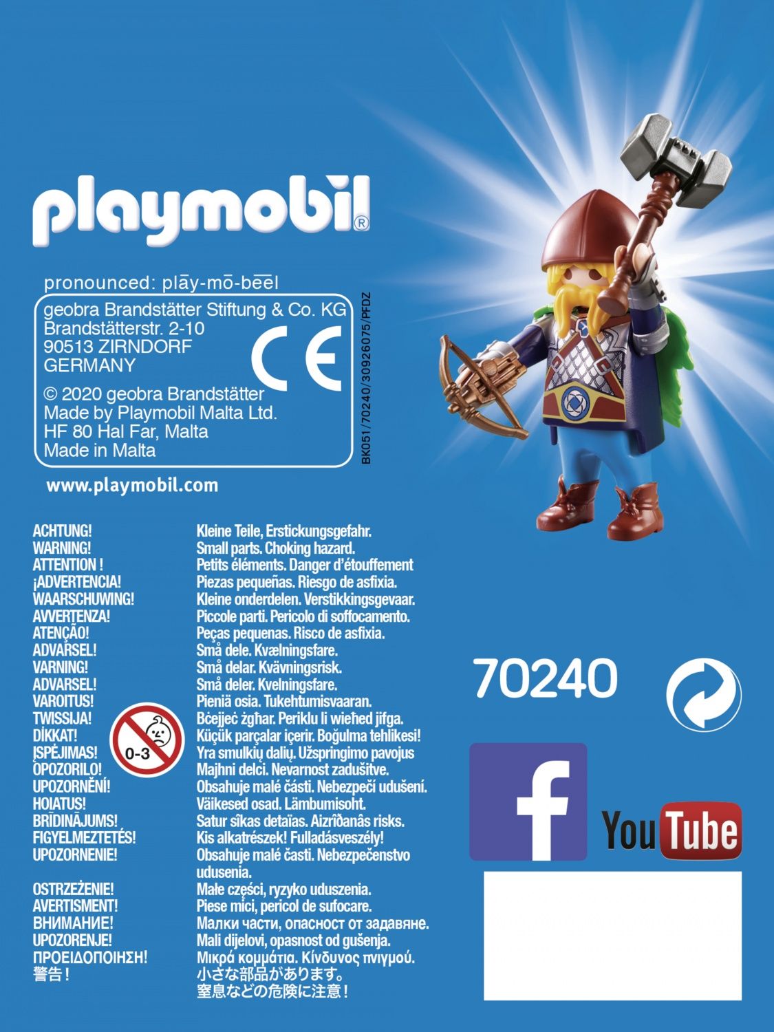 Playmobil 70240 - Combattant Nain Avec Arbal�te - 2