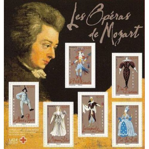 France 2006, Très Beau Bloc Feuillet Yvert 98 Neuf** Luxe Les Opéras De Mozart , Timbres 3917 3918 3919 3920 3921 3922.