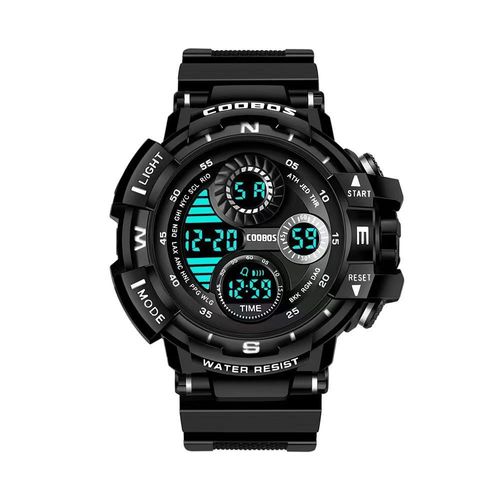 Montre Numérique Montre De Sport Montre Étanche Et Résistante Aux Chutes Montre Lumineuse Multifonctionnelle Noir 45 Mm