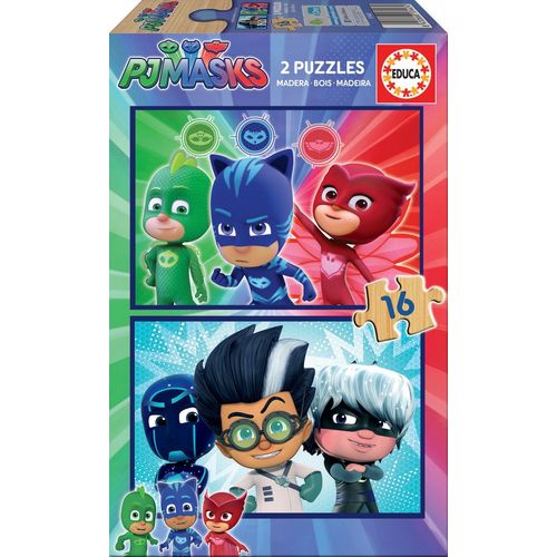 Educa Pyjamasques - Puzzles 2 X 16 Bois