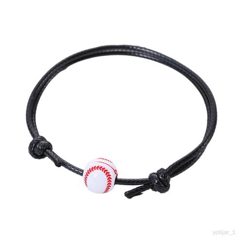 Bracelet À Breloques Boule Réglable Ornement Perles Fournitures Inspirant Mode Bracelets Cadeau Pour Femmes Hommes Sport Adolescents Enfants École Base-Ball