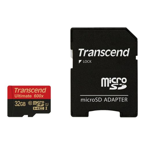 Transcend Ultimate series TS32GUSDHC10U1 - Carte mémoire flash - 32 Go - UHS Class 1 / Class10 - SDHC UHS-I