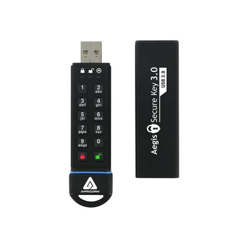 Clé sécurisée Apricorn Aegis 3.0 - Clé USB - chiffré - 120 Go - USB 3.0