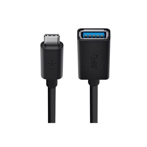 Belkin 3.0 USB-C to USB-A Adapter - Adaptateur USB - 24 pin USB-C (M) reversible pour USB type A (F) - USB 3.0 - 3 A - noir