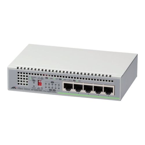 Allied Telesis CentreCOM AT-GS910/5 - Commutateur - 5 x 10/100/1000 - de bureau