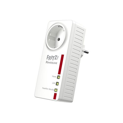 AVM FRITZ!Powerline 1220E - Kit d'adaptation pour courant porteur 1GbE, HomePlug AV (HPAV) 2.0, IEEE 1901 - Branchement mural (pack de 2)