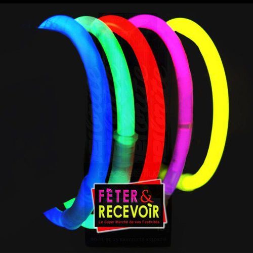 50 Bracelets Fluos La Nuit Multicolores