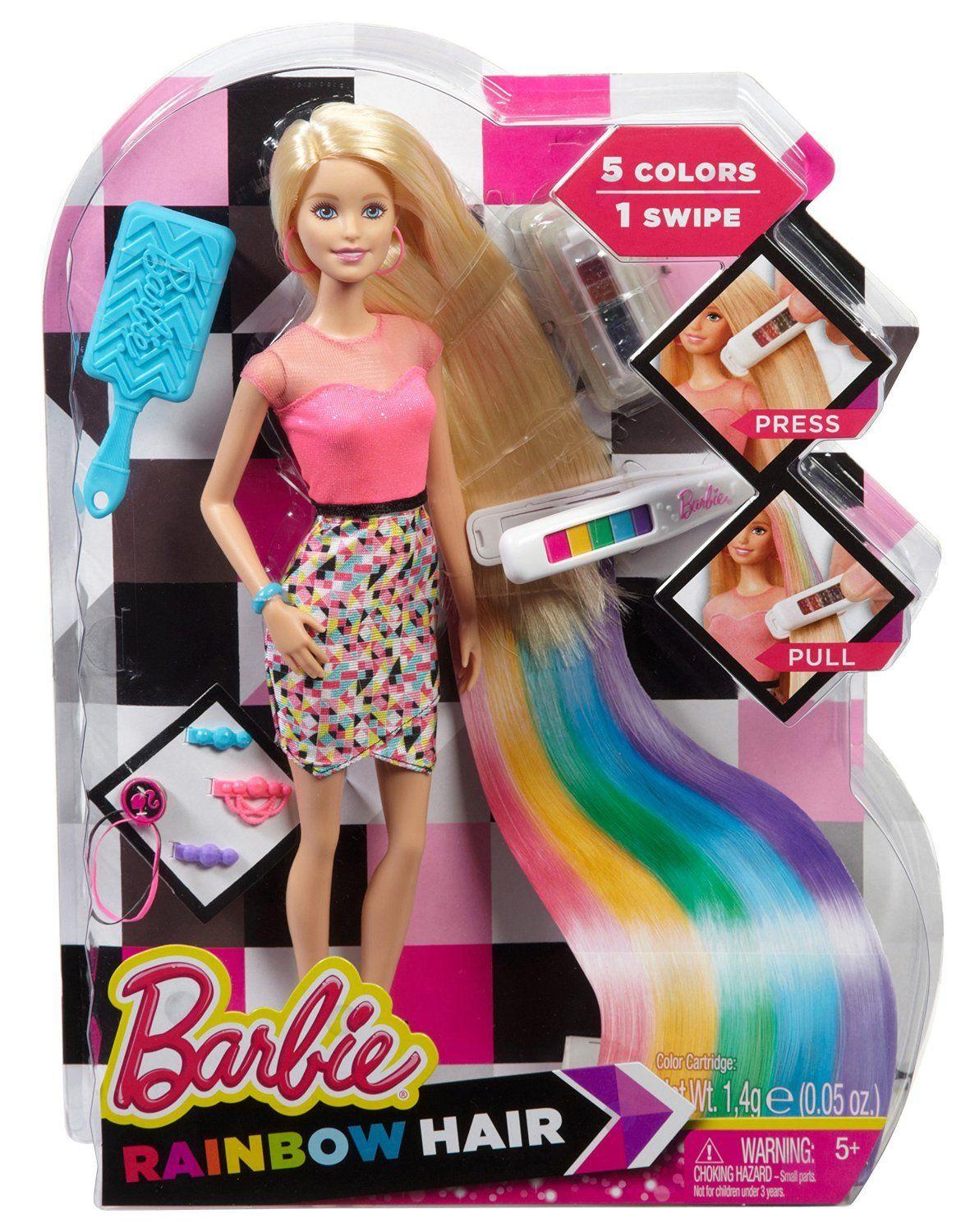 Poupée Barbie Coiffure Boucles et Couleurs