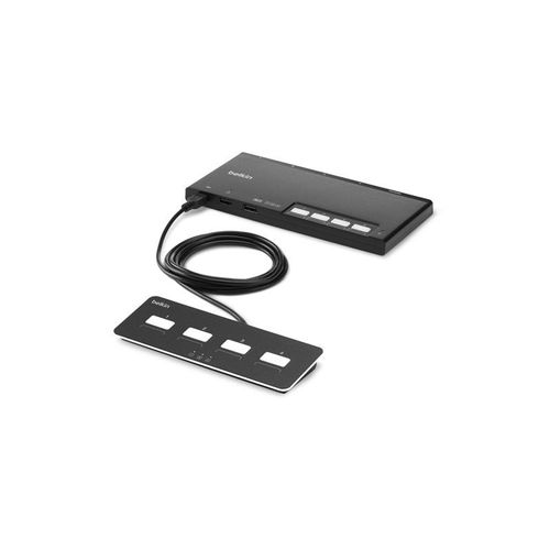 Belkin Modular Secure - Commutateur KVM - 4 x KVM port(s) - 1 utilisateur local - de bureau - Conformité TAA