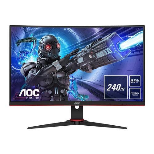 AOC Gaming C27G2ZE/BK - Écran LED - jeux - incurvé - 27" - 1920 x 1080 Full HD (1080p) @ 240 Hz - VA - 300 cd/m² - 3000:1 - 0.5 ms - 2xHDMI, DisplayPort - noir, rouge