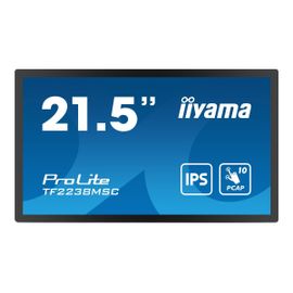 iiyama ProLite TF2238MSC-B1 - Écran LED - 21.5" - cadre ouvert - écran tactile - 1920 x 1080 Full HD (1080p) - IPS - 600 cd/m² - 1000:1 - 5 ms - HDMI, DisplayPort - noir, mat