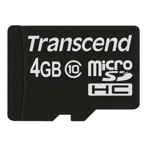 Transcend Premium - Carte mémoire flash - 4 Go - Class 10 - 133x - micro SDHC
