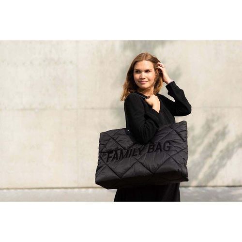 Sac À Langer Family Bag Matelassé Black - Childhome