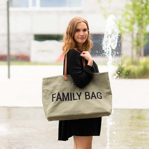 Sac À Langer Family Bah Canvas Kaki - Childhome