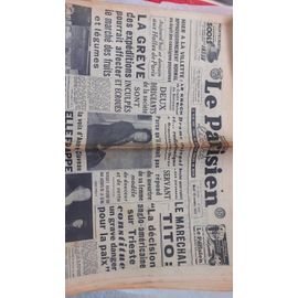 Journal E Parisien Libéré N°2830 Du Mardi 20 Octobre 1953 Avec André Claveau 