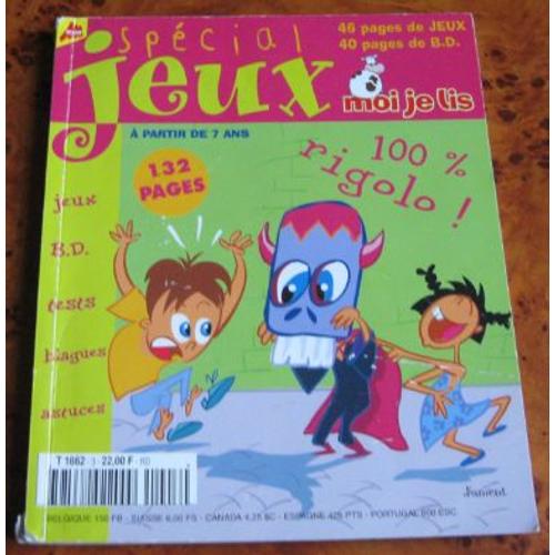 Spécial Jeux De Moi Je Lis - Année 2000 - 46 Pages De Jeux + 40 Pages De B. D. - Tests -Blagues - Humour - Revue À Partir De 7 Ans - Milan Presse