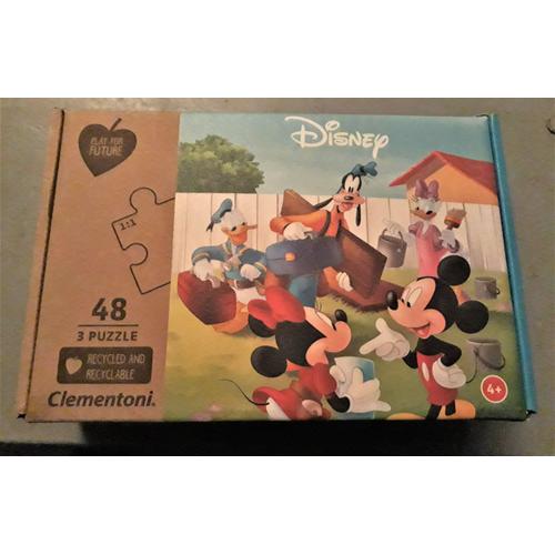 3 Puzzle Clementoni De 48 Pieces Disney Mickey Donald Pluto Minnie Daisy 4+ Play For Future 8005125873357