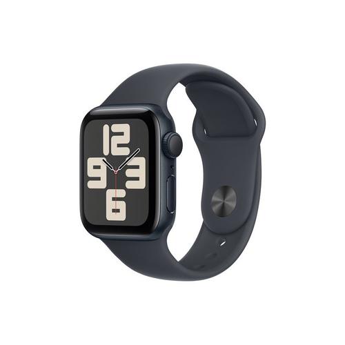 Apple Watch Se Gps (2024) Boîtier En Aluminium Noir Minuit 40mm Avec Bracelet Sport Minuit S/M