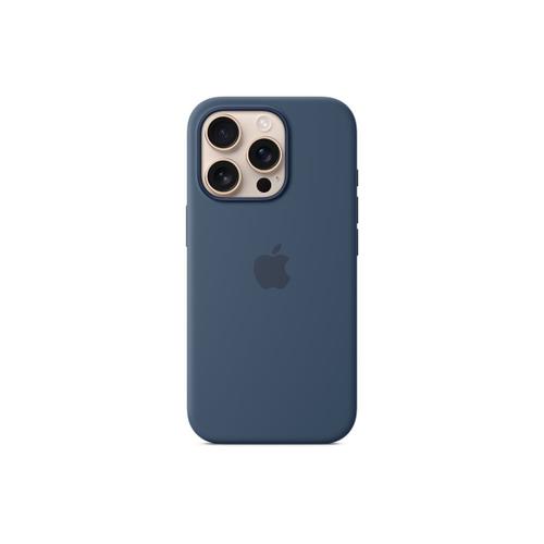 Apple - Coque De Protection Pour Téléphone Portable - Compatibilité Avec Magsafe - Silicone - Denim - Pour Iphone 16 Pro