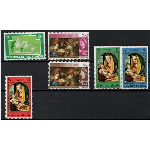 Iles Cayman Timbres Noël Et Paques