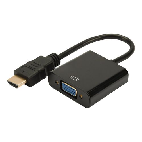 DIGITUS - Adaptateur audio/vidéo - HDMI mâle pour HD-15 (VGA), jack mini femelle - noir