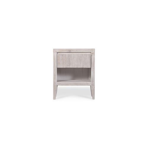 Table De Chevet Bois Gris 45x35x55cm