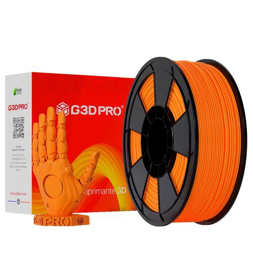 G3D PRO® Filament ABS Orange pour imprimante 3D, 1,75 mm, Bobine de 500g, Précision dimensionnelle ± 0.03mm Gris graphite - RAL 7024