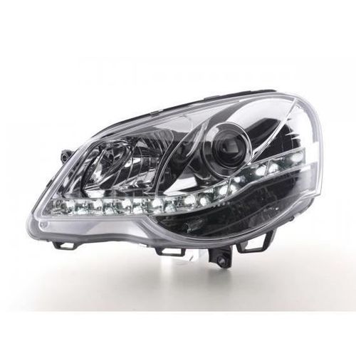 Phares Daylight Avec Feux De Jour Pour Vw Polo 4 (9n3), Chrome