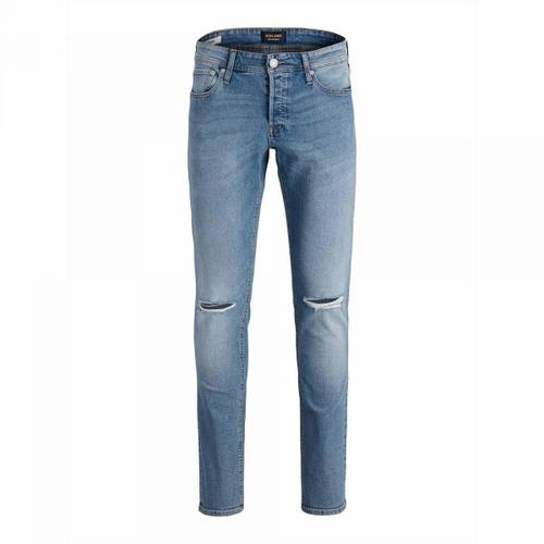 Jean Skinny Destroy Délavé Coton Stretch Homme Jack & Jones