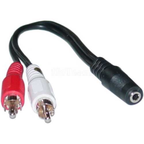 Adaptateur Jack 3"1/2 F Vers 2x Rca M 0.20m