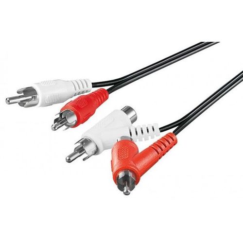 Cable Audio 2xrca Goobay M/m 1,5m Avec Continuité (noir)