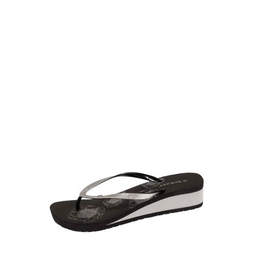 Tongs Florales Isotoner Ref 57084 Noir