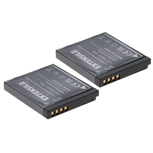EXTENSILO 2x Batteries compatible avec Panasonic Lumix DMC-FS22, DMC-FS28, DMC-FS35, DMC-FS37 appareil photo, reflex numérique (700mAh, 3,7V, Li-ion)