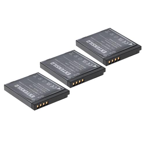 EXTENSILO 3x Batteries compatible avec Panasonic Lumix DMC-FS22, DMC-FS28, DMC-FS35, DMC-FS37 appareil photo, reflex numérique (700mAh, 3,7V, Li-ion)