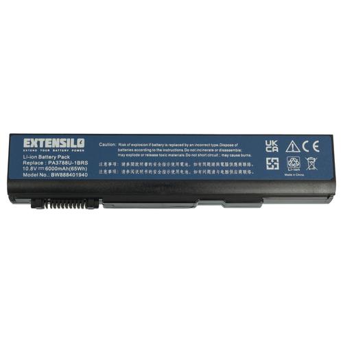 Extensilo Batterie Compatible Avec Toshiba Tecra A11-07j, A11-103, A11-105, A11-113, A11-114, A11-11e Ordinateur Portable (6000mah, 10,8v, Li-Ion)