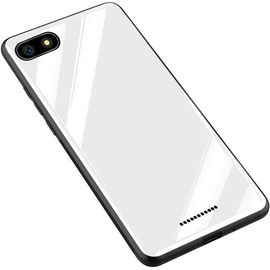 Kepuch Quartz Coque Pour Xiaomi Redmi 6a - Tpu Souple + Case Arriere En Verre Trempe Housse Etui Pour Xiaomi Redmi 6a - Blanc