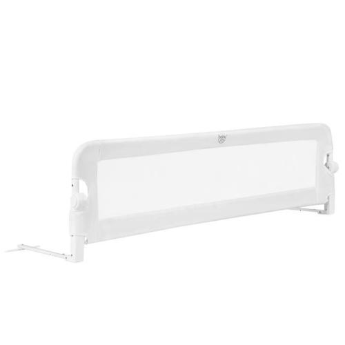 Barrière De Lit Pliable Pour Bébé/Enfant Costway - Blanc - 150x42cm - Angle Ajustable - Tissu Oxford