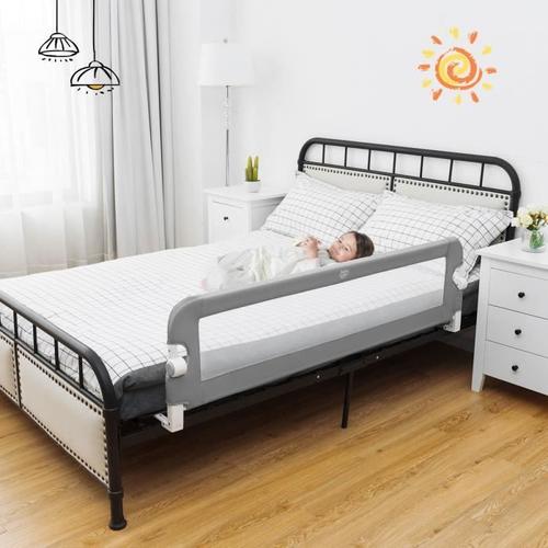 Barrière De Lit - Costway - Pliable Pour Bébé/Enfant - Angle 0°-180° - Tissu Oxford - Gris