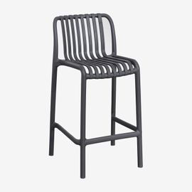 Pack De 2 Tabourets Hauts Empilables Wendell Gris Graphite ¿65 Cm