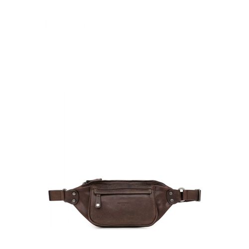Sac banane Hexagona en cuir Ref 54447 Marron 34*16*4