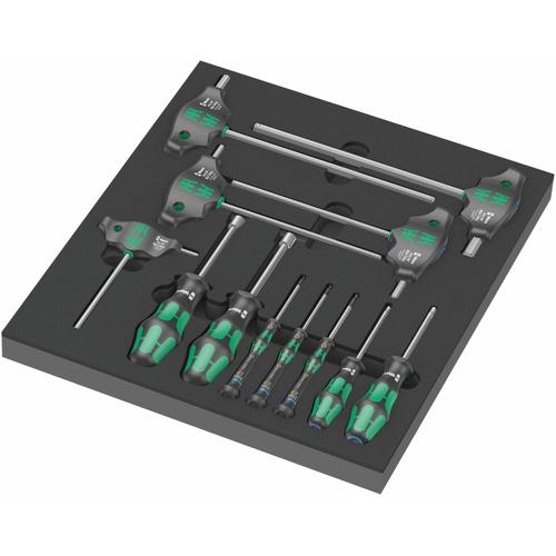 Wera 9713 Insert en mousse jeu de tournevis Hex 1, 12 pièces - 05150104001